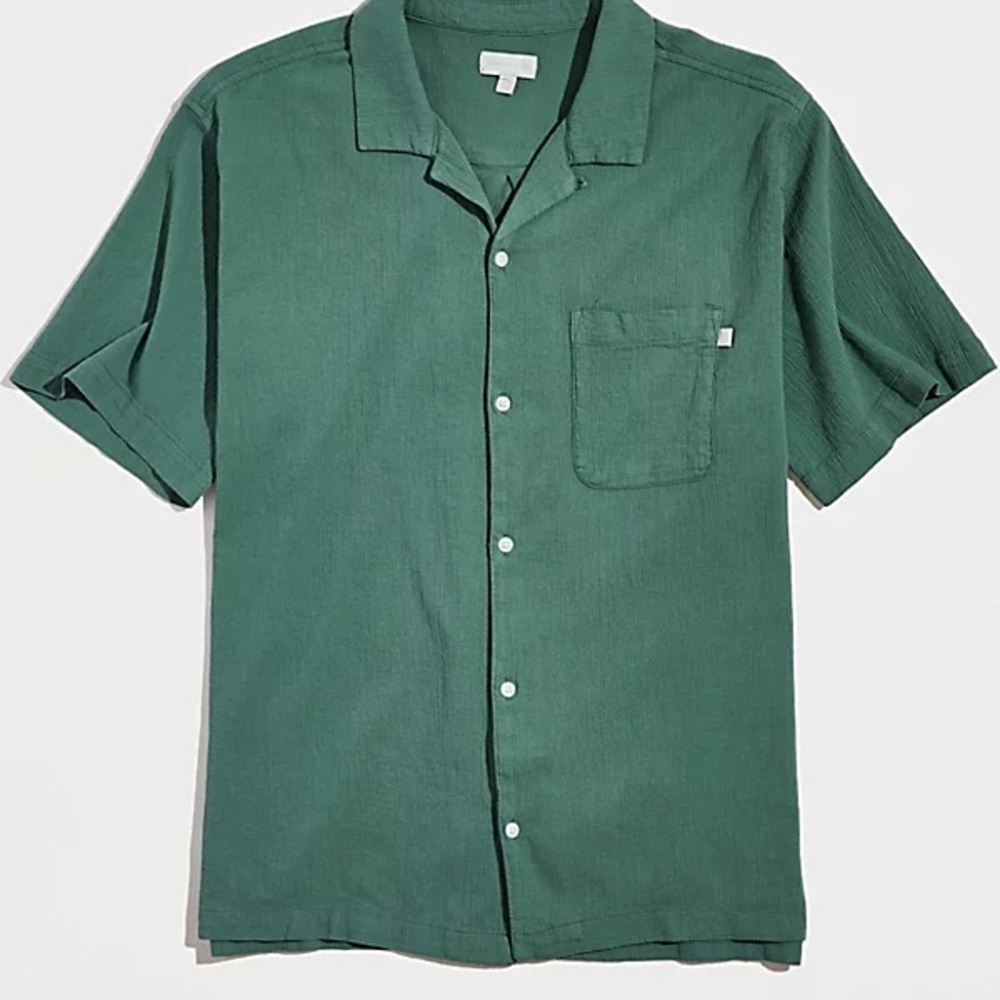 Men’s Casual Forest Green Button Down Shirt